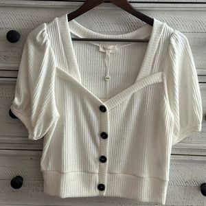 Bohme short sleeve crop sweater